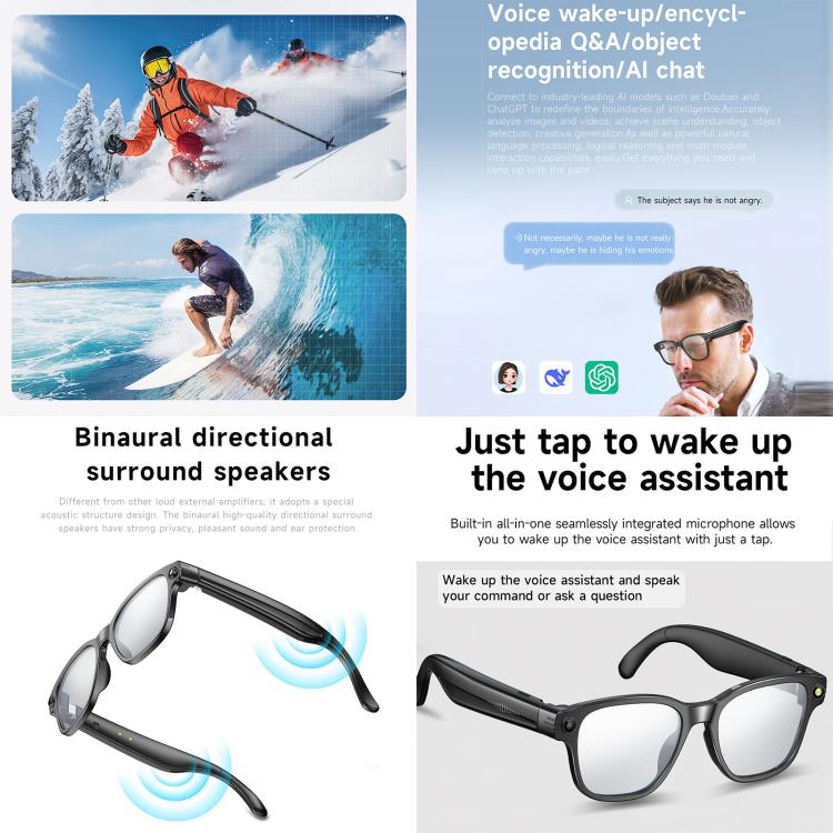 AI Smart Glasses with 8MP HD Camera