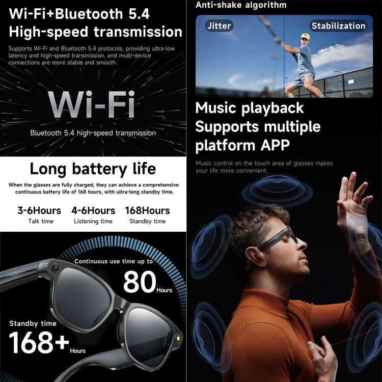 AI Smart Glasses with 8MP HD Camera