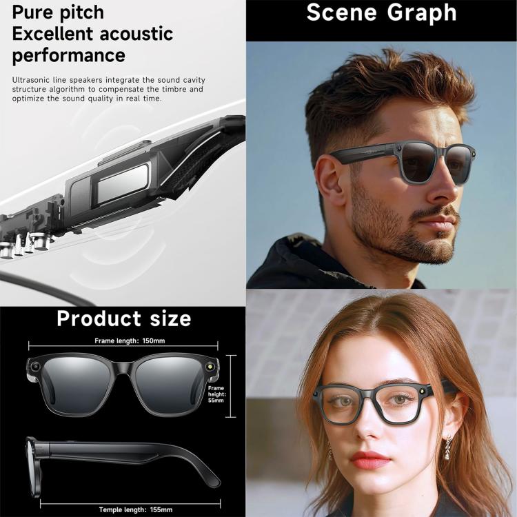 AI Smart Glasses with 8MP HD Camera