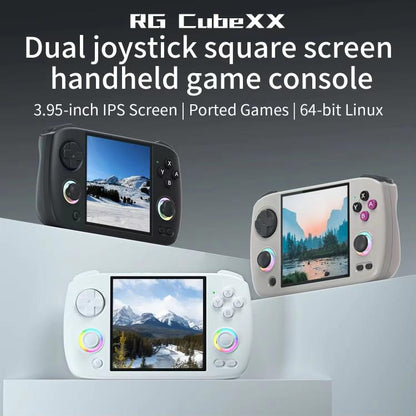 ANBERNIC RG CubeXX 3.95-Inch IPS Screen Handheld Game Console Supports WiFi Bluetooth, Linux 64-Bit 32G+64G