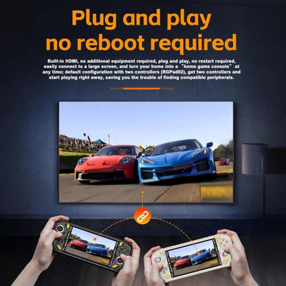 RG56 PRO 5.5-Inch Handheld Game Console EmuELEC System With HDMI TV Output WiFi Connectivity 128G (Black)