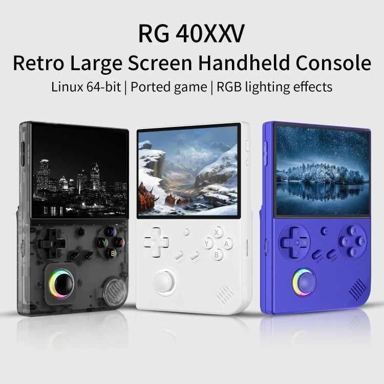 ANBERNIC RG40XXV Vertical HD Screen Joystick Game Console With Ambient Light Portable Retro Handheld Console, Size: 64GB
