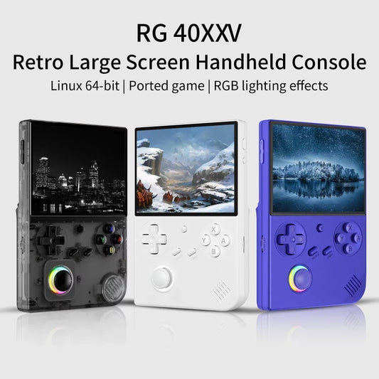 ANBERNIC RG40XXV Vertical HD Screen Joystick Game Console With Ambient Light Portable Retro Handheld Console, Size: 64GB